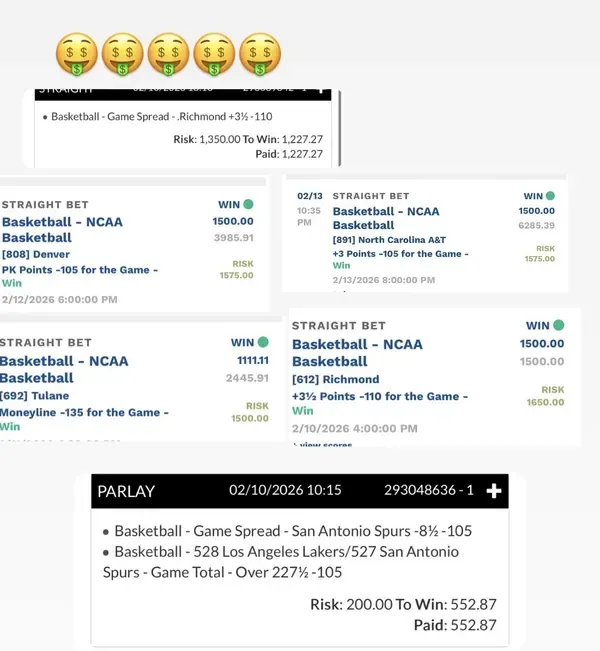 Winning bet slip posted by a SharpAi member