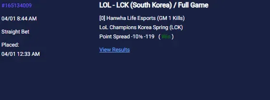 Winning bet slip posted by a SharpAi member