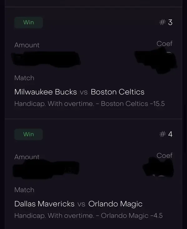 Winning bet slip posted by a SharpAi member
