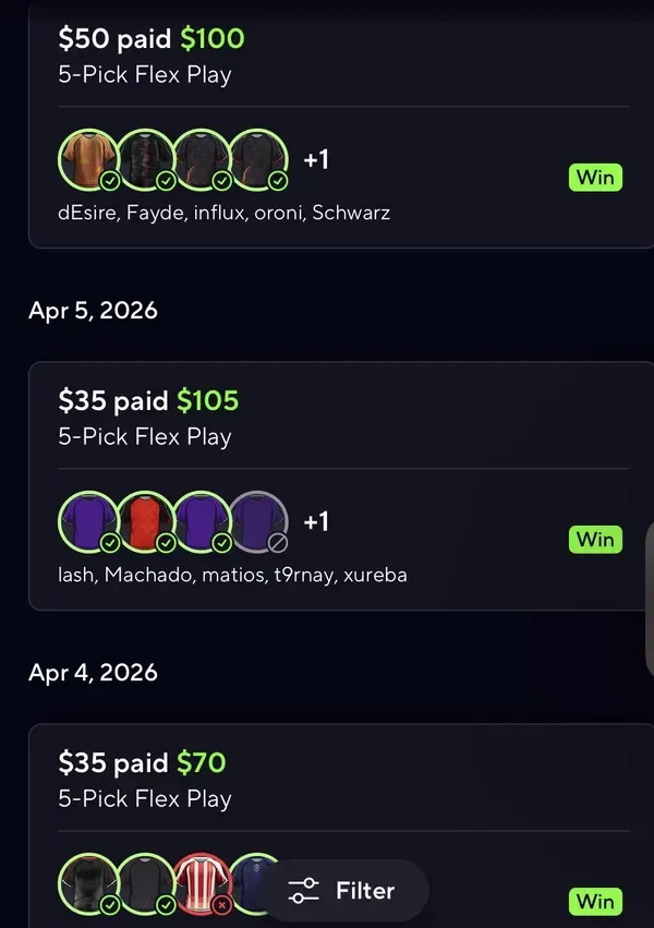 Winning bet slip posted by a SharpAi member