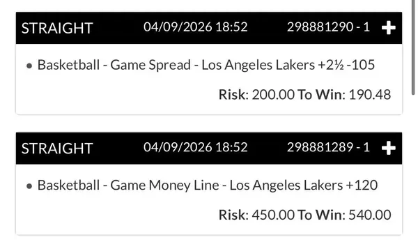 Winning bet slip posted by a SharpAi member