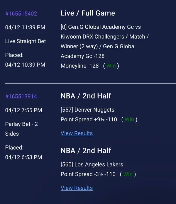 Winning bet slip posted by a SharpAi member