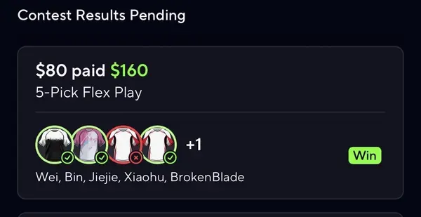 Winning bet slip posted by a SharpAi member