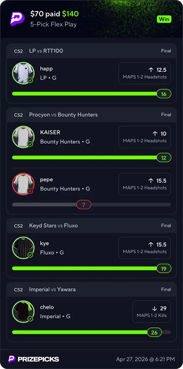 Winning bet slip posted by a SharpAi member