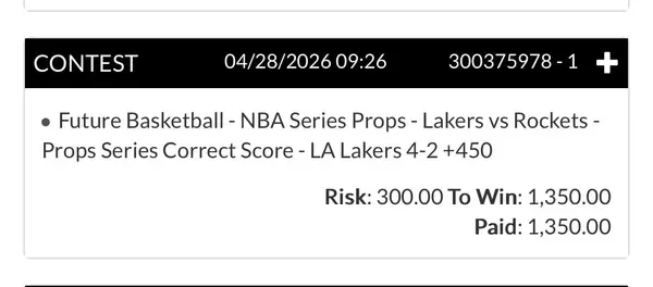 Winning bet slip posted by a SharpAi member