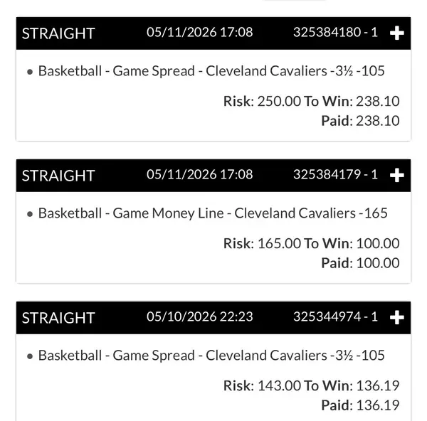 Winning bet slip posted by a SharpAi member