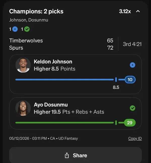 Winning bet slip posted by a SharpAi member