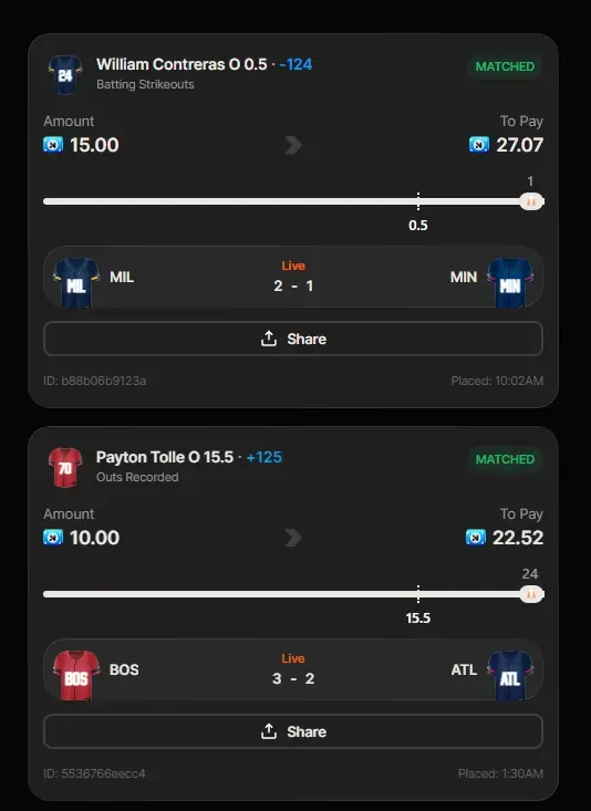 Winning bet slip posted by a SharpAi member