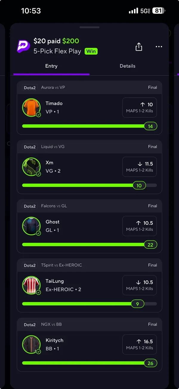 Winning bet slip posted by a SharpAi member