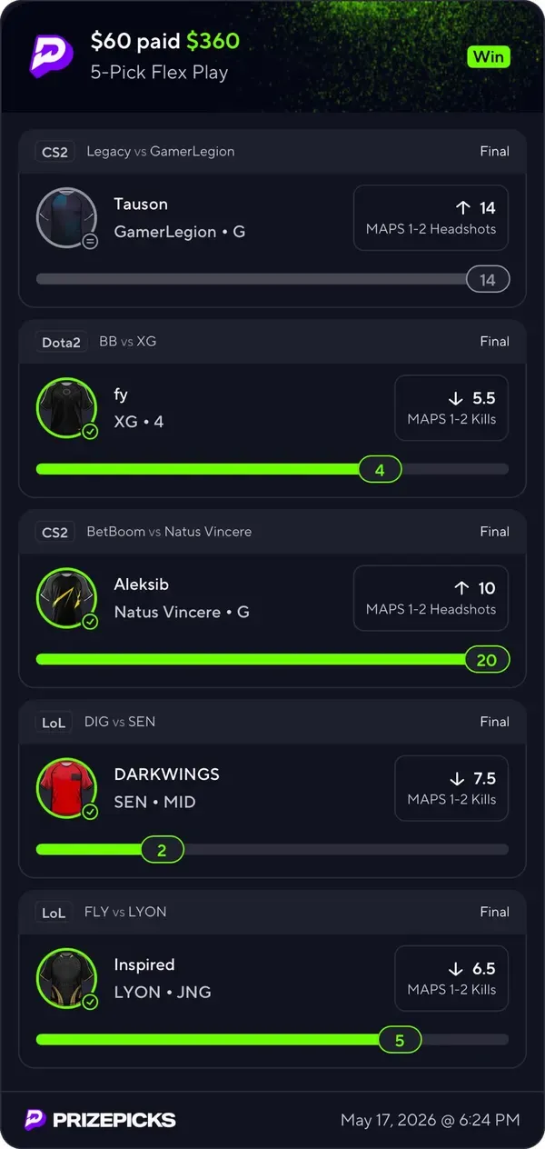 Winning bet slip posted by a SharpAi member