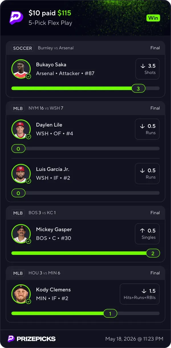 Winning bet slip posted by a SharpAi member