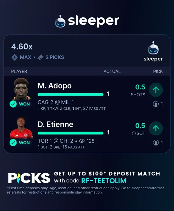 Winning bet slip posted by a SharpAi member