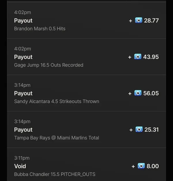 Winning bet slip posted by a SharpAi member