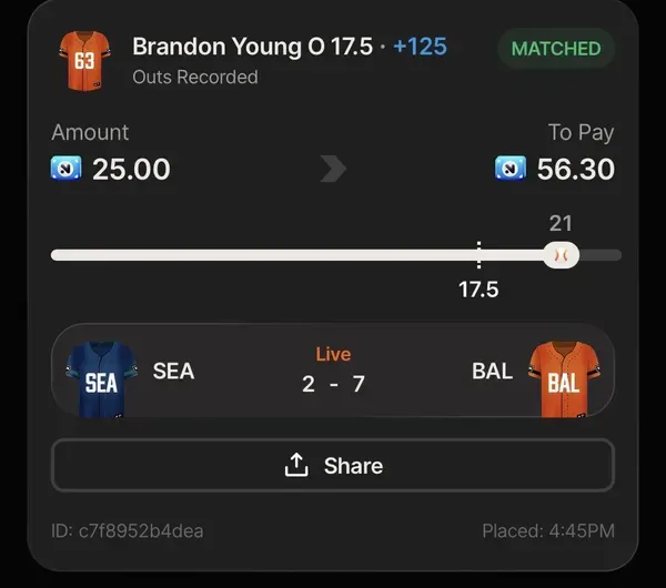 Winning bet slip posted by a SharpAi member